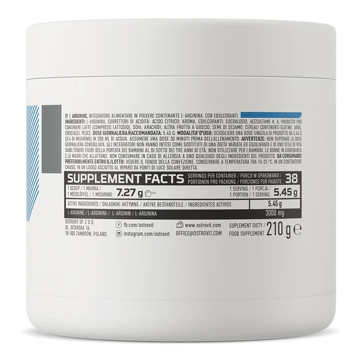 OstroVit arginine 210 g, Lemon