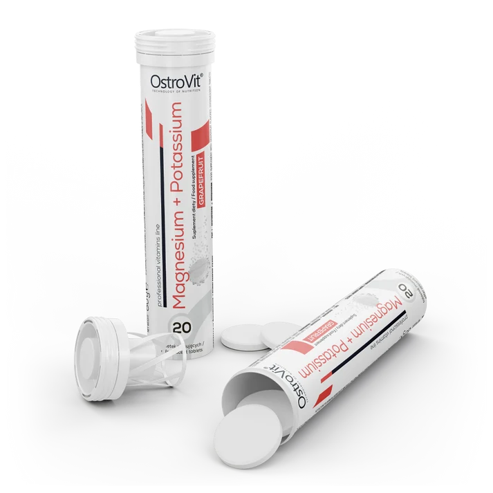 OstroVit Magnesium + Potassium 20 effervescent tablets, Grapefruit