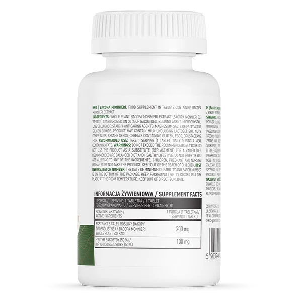 OstroVit Bacopa Monnieri VEGE 90 tablets