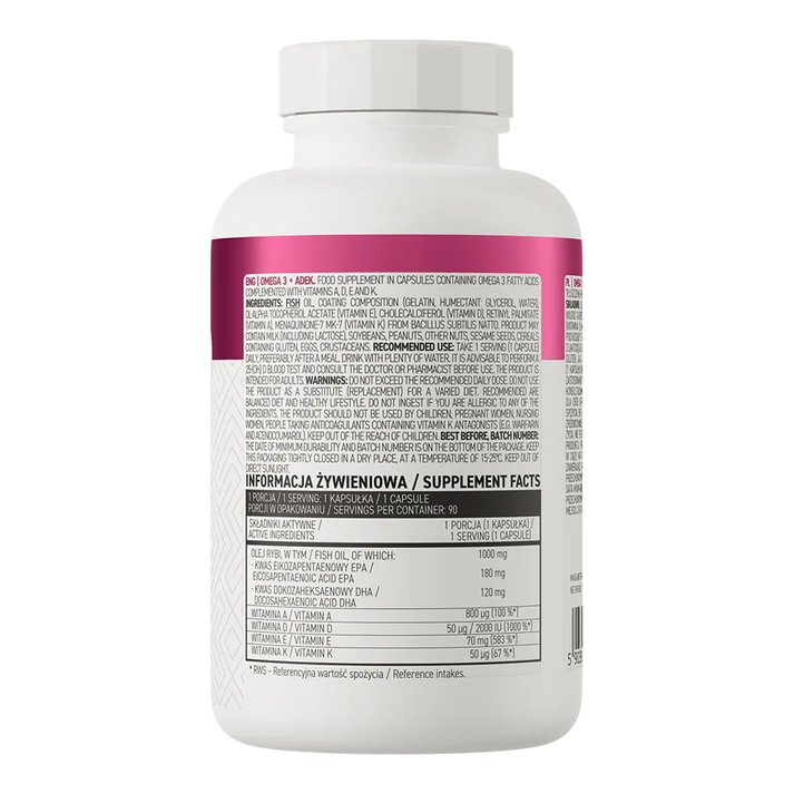 OstroVit Omega 3 + ADEK 90 capsules