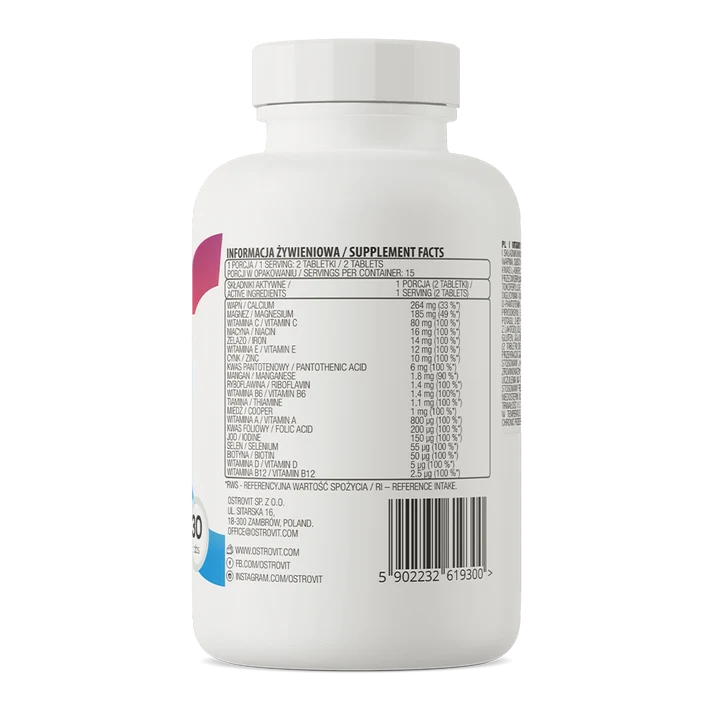 OstroVit 100% Vit&Min 30 tablets