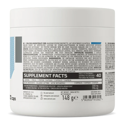 OstroVit Creatine Monohydrate 3300 mg 120 capsules
