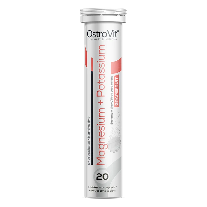 OstroVit Magnesium + Potassium 20 effervescent tablets, Grapefruit