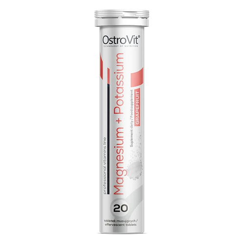OstroVit Magnesium + Potassium 20 effervescent tablets, Grapefruit