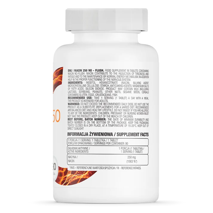 OstroVit Niacin 250 NO FLUSH 90 tablets