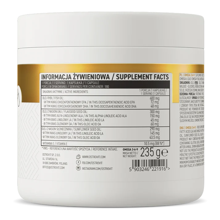 OstroVit Omega 3-6-9 180 capsules