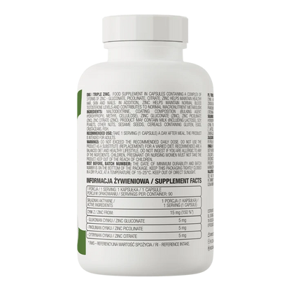 OstroVit Triple Zinc 90 capsules