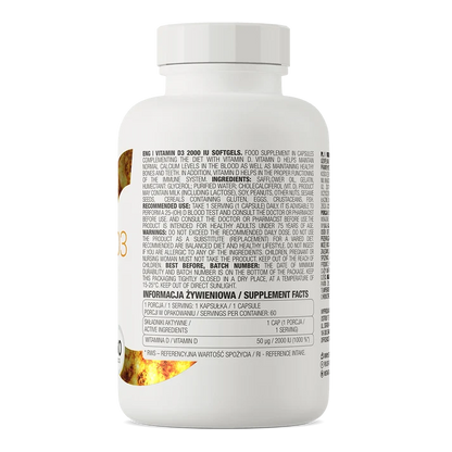 OstroVit Vitamin D3 2000 IU softgels 60 capsules