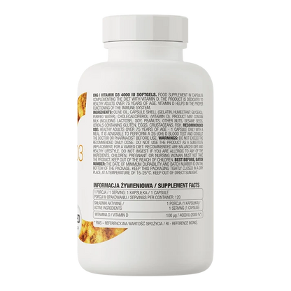 OstroVit Vitamin D3 4000 IU 120 capsules