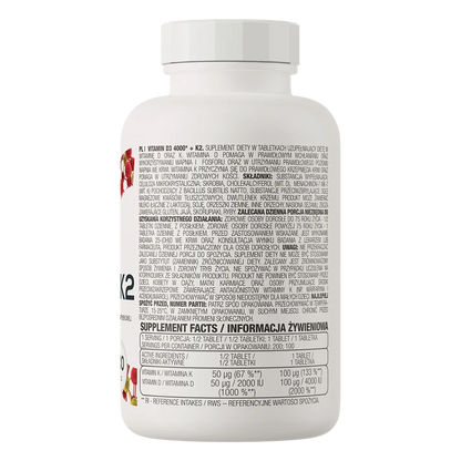 OstroVit Vitamin D3 4000 + K2 100 tablets