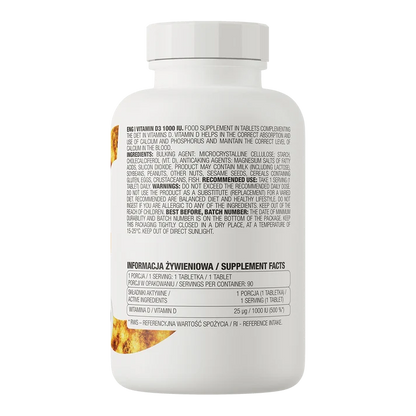OstroVit Vitamin D3 1000 IU 90 tablets